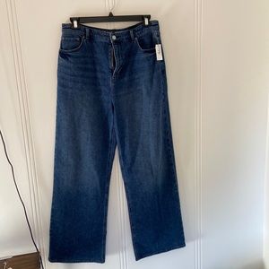 NWT High rise wide leg jeans 32 Tall